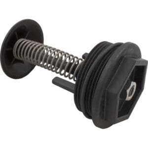 Black and silver mechanical spring component.