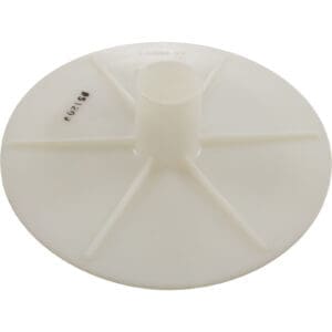 White plastic circular component with central hub.