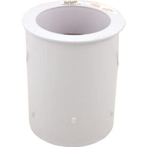 White cylindrical recessed lighting canister.