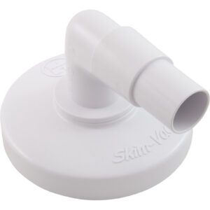 Skim-Vac Pool Skimmer Vacuum Plate White with elbow