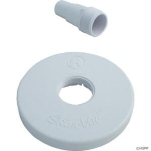 Skim-Vac pool skimmer vacuum plate and adapter.