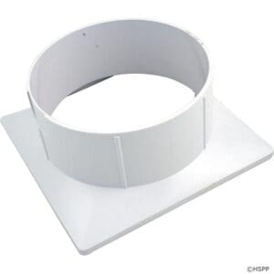 White plastic ventilation duct connector piece.