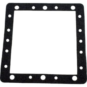 Square gasket with multiple circular holes.