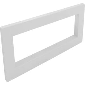 White rectangular plastic frame, angled view.
