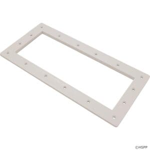 White rectangular flange with multiple holes.