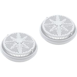Two white circular air fresheners.