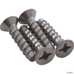 Four stainless steel Phillips screws.