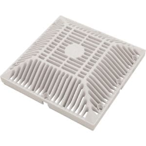 White ceiling vent cover with slatted design.