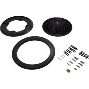 Ceiling fan mounting kit with accessories.
