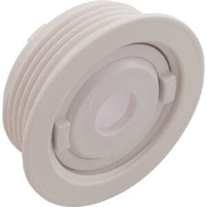 White plastic round drain plug replacement.
