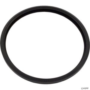 Black rubber O-ring on white background.