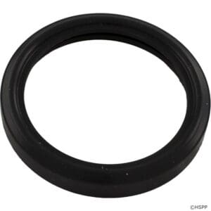 Black rubber O-ring seal on white background.