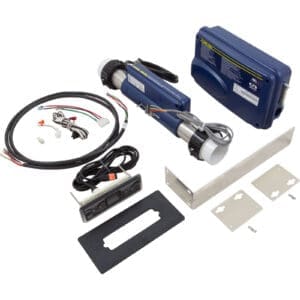 Diesel heater kit with various components displayed.