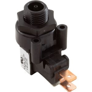 Solenoid valve coil with copper connectors.