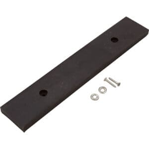 Black rubber strip with screws and washers.