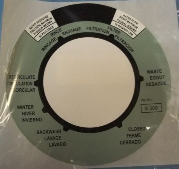 Blue Devil Filter Multiport Valve Label Position Sticker for Blue Wave Sandman And More - S300