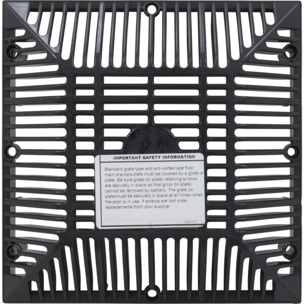 Waterway Main Drain Grate Only, 9" X 9" Square Black Vgba Ansi 2017 - Image 3