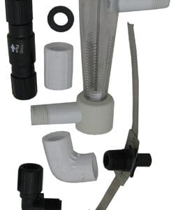 Plumbing components and pipe fittings assortment.