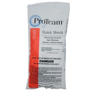 ProTeam Quick Shock chlorinating concentrate package.