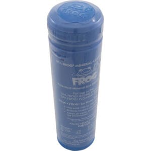 Blue Spa Frog mineral cartridge container.