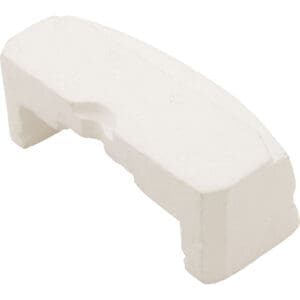 White styrofoam block with curved edges.