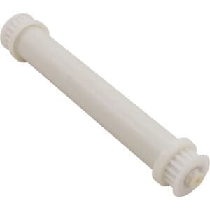 White plastic cylindrical gear rod.