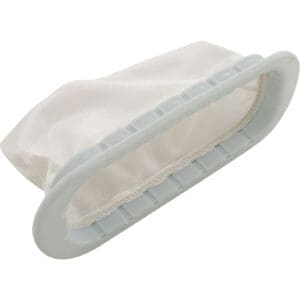 White mesh pool skimmer replacement bag.