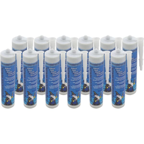 Underwater Magic Adhesive Case of 12 White 9.8oz