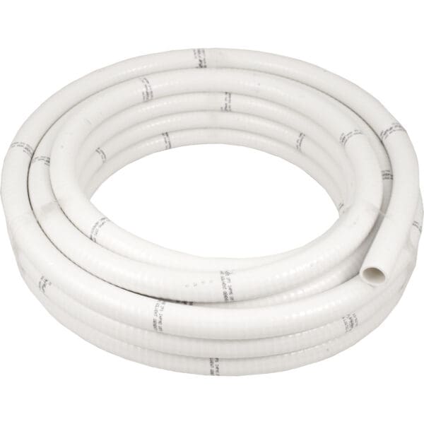 Pvc Flex Pipe 1" 50' Roll, White Sch40