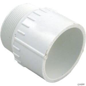 White plastic pipe fitting on white background.