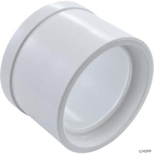 White plastic pipe connector fitting.
