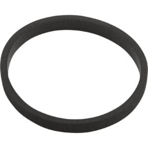 Black rubber O-ring isolated on white.