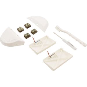 Sewing machine parts and cleaning tools.