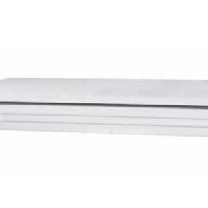 White wall-mounted air conditioning unit.