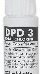 Chemical test solution bottle, DPD 3 label.
