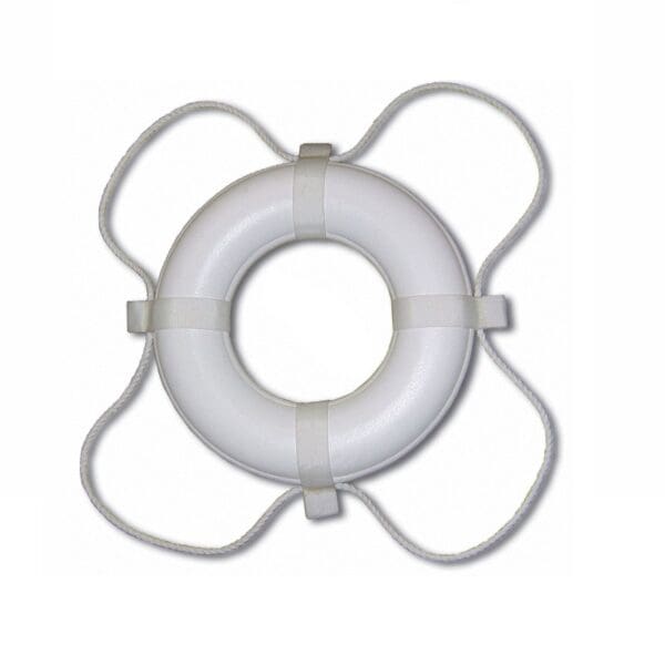 Poolstyle Ring Buoy 20" Foam Plastic Coated White Coast Guard Approved - 360