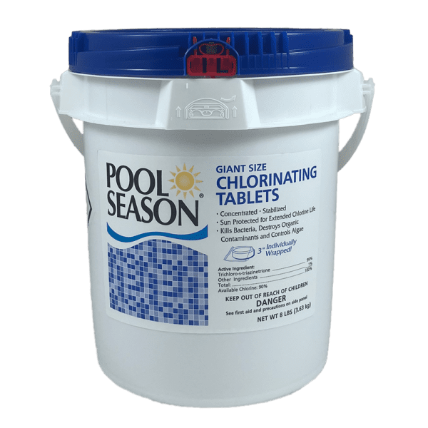 Pool Season Chlorine Tablets 3" Wrapped 8 Lb