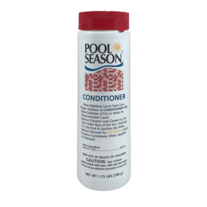 Pool Season conditioner bottle with red cap.