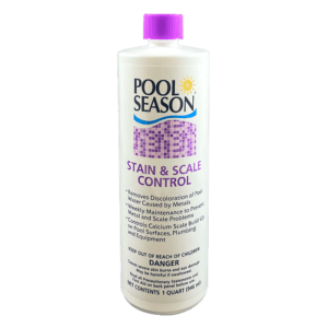 Pool Season stain and scale control bottle.