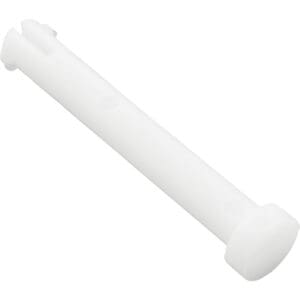 White plastic wall anchor on white background.