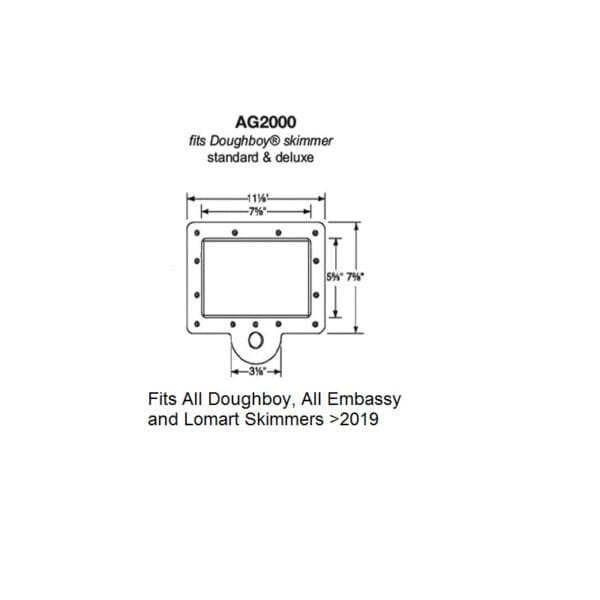 Super Pro Lid'L Guard Grill for Doughboy Embassy Lomart Skimmers - AG2000-G - Image 2