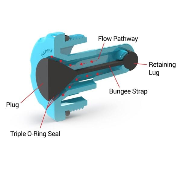 Aqua Group Bungee Plug Winterizing Blowout Plug 1.5" Mpt - Bp15 - Image 2