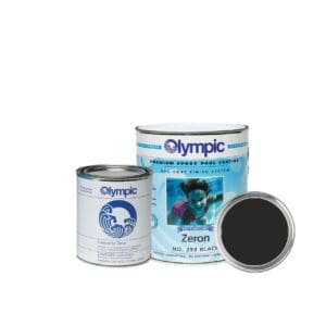 CamCoat Olympic Zeron Pool Paint Black Quart with Catalyst