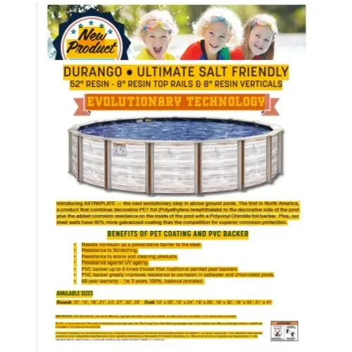 Embassy Durango Salt Friendly Above ground Pool Brochure