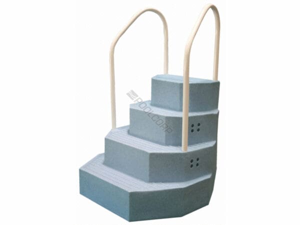 Merlin Steps Aqua Staircase Large King Blue 2 Handrail - 30125