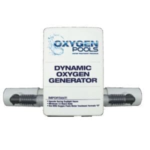 Dynamic oxygen generator for pool treatment.