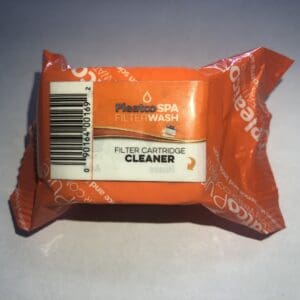 Orange Pleatco spa filter cartridge cleaner.