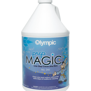 Pool cleaning product bottle with wizard design.