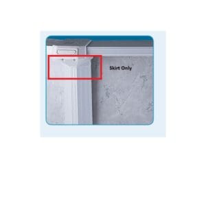 340-2012 Lomart Grey Mist Top Cap Support Skirt Curved ends