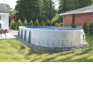 Radiant Metric Oval Pool filled with water